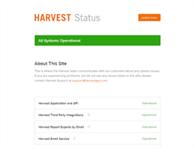 Tablet Screenshot of harveststatus.com